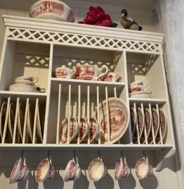 Boerenhoeve rood ontbijtset 10 persoons