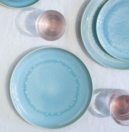 Crafted Blueberry borden-set, 4 dlg, voor 2 personen, blauw