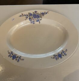 Serveerschaal blauwe bloemen