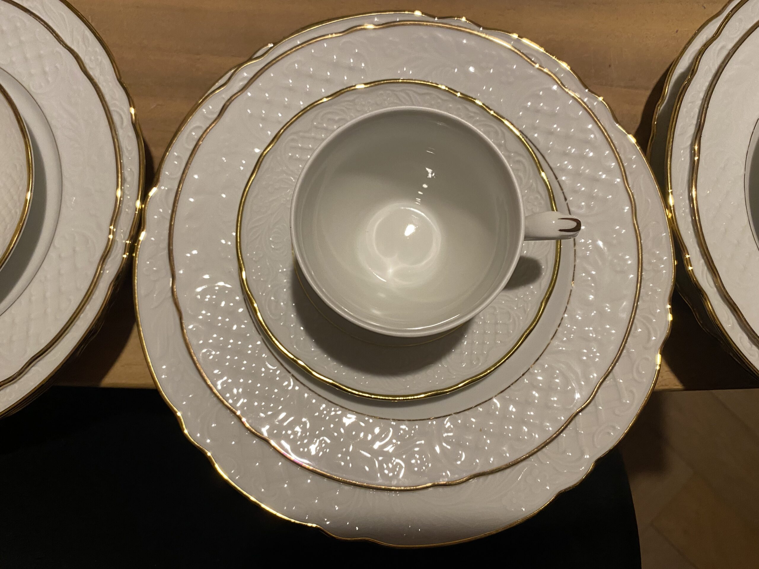 Wit servies met goud randje van Arzberg Schumann voor Tara - Afbeelding 4