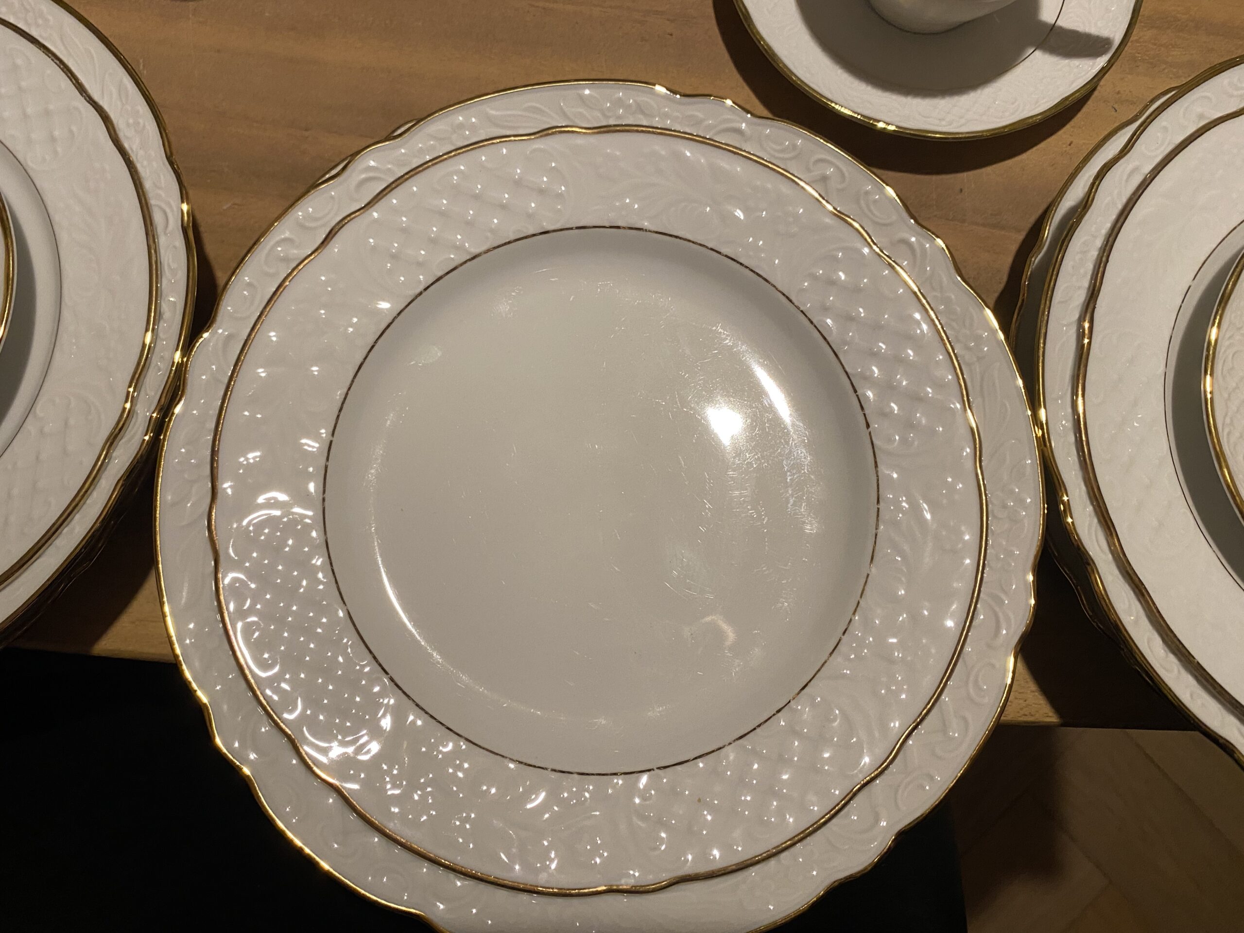 Wit servies met goud randje van Arzberg Schumann voor Tara - Afbeelding 5
