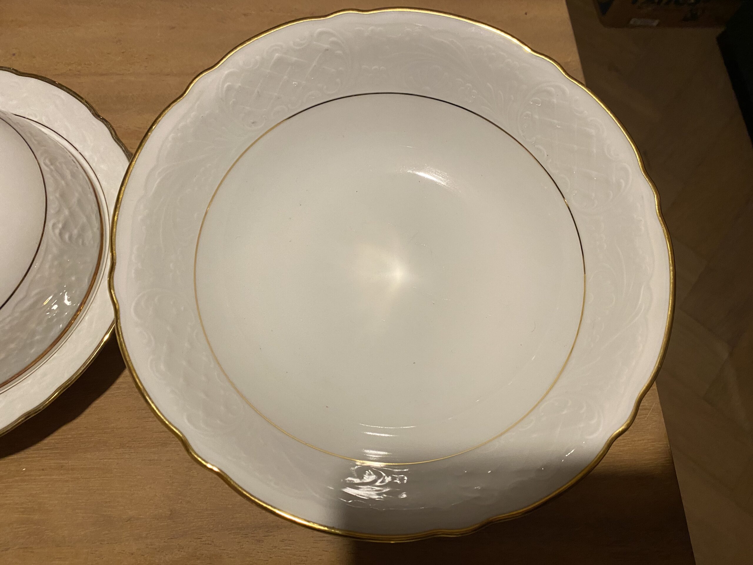 Wit servies met goud randje van Arzberg Schumann voor Tara - Afbeelding 8