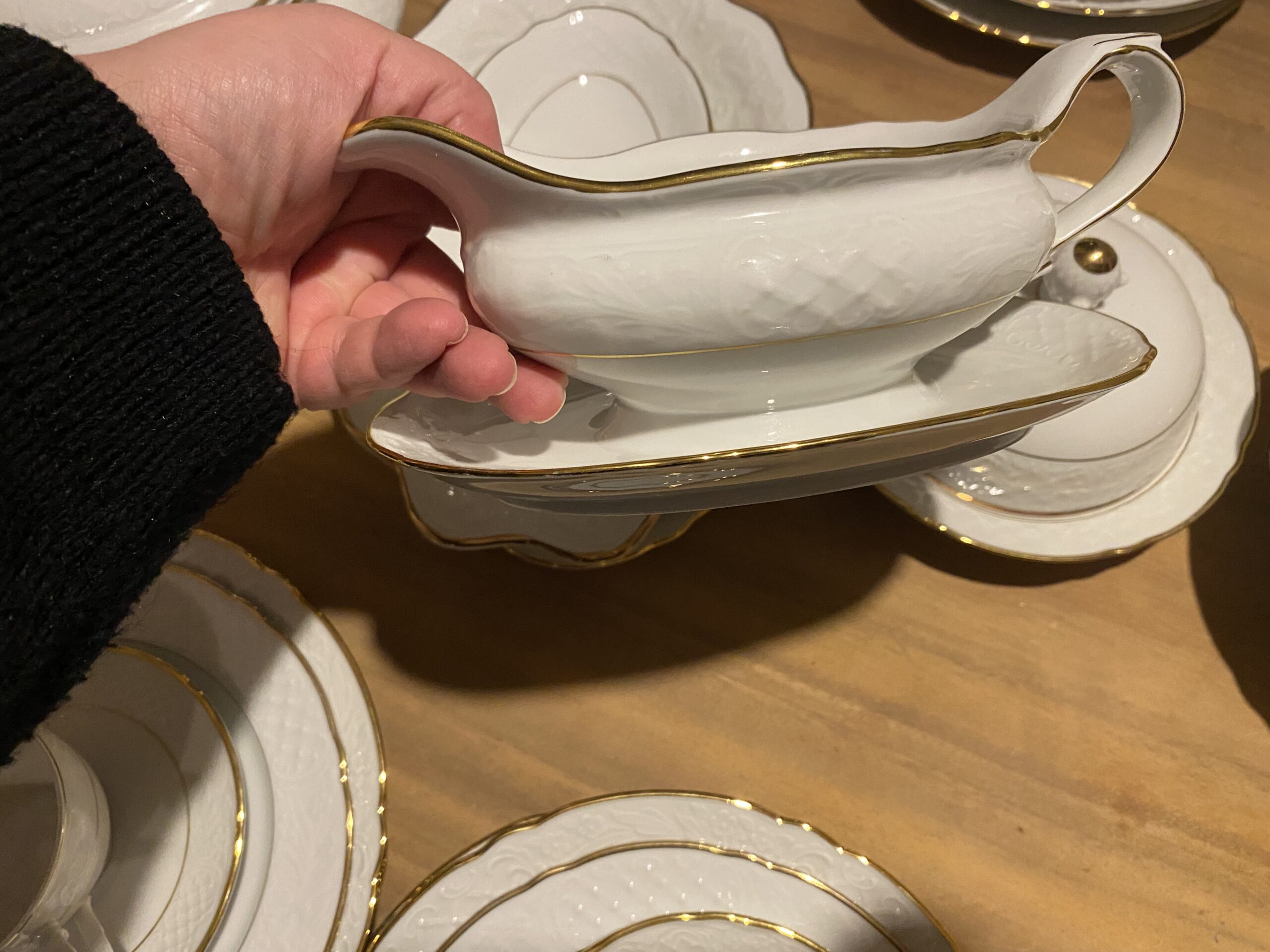 Wit servies met goud randje van Arzberg Schumann voor Tara - Afbeelding 11