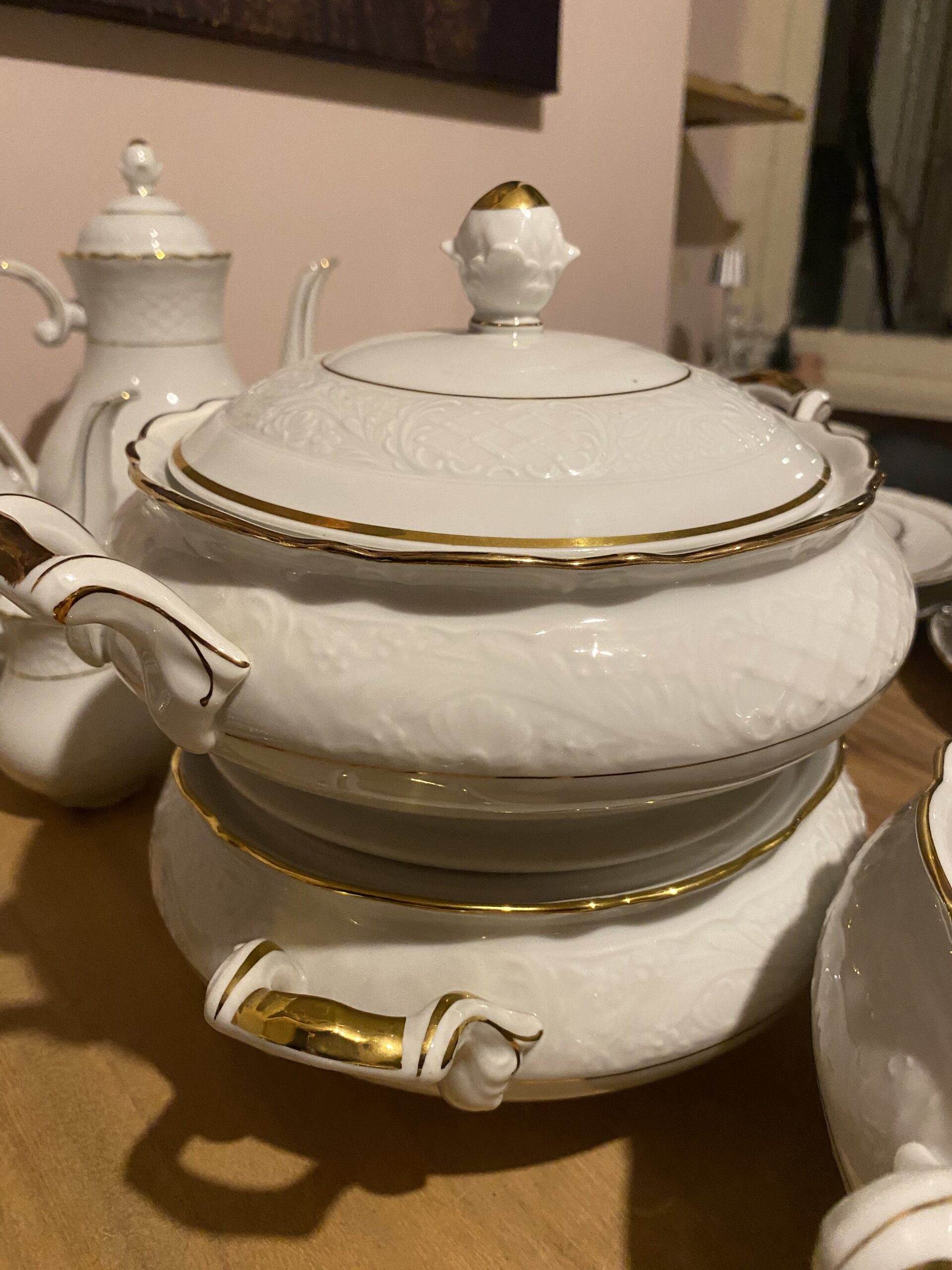 Wit servies met goud randje van Arzberg Schumann voor Tara - Afbeelding 16