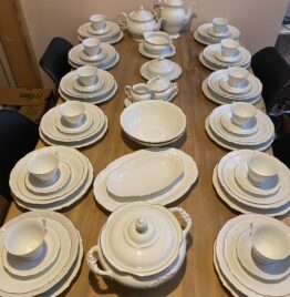 Servies set Wawel wit met gouden rand