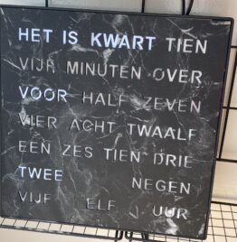 Woordklok 28/28 Marmer